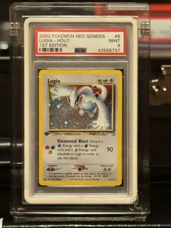 2000 pokemon neo genesis 1st edition holo lugia PSA 9 SWIRL 💫 - Image 3