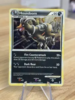 Pokemon TCG Houndoom Call of Legends 10/95 Holo Rare 2011 LP/MP - Image 1