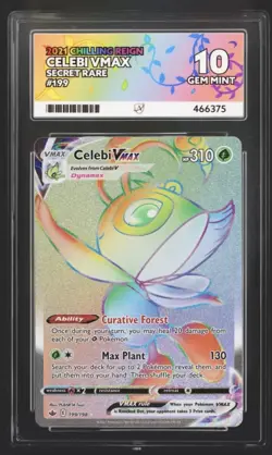 Pokemon Celebi VMAX 199/198 Chilling Reign ACE 10 - Image 1