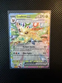 Pokemon TCG Leafeon ex 006/131 Sv: Prismatic Evolutions Near Mint - Image 1