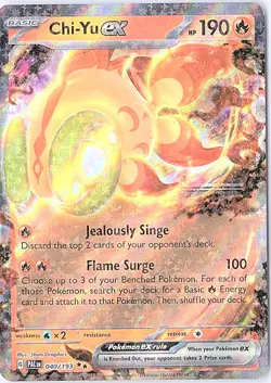 Chi-Yu ex - Double Rare SV02: Paldea Evolved 040/193 LP Pokemon - Image 1