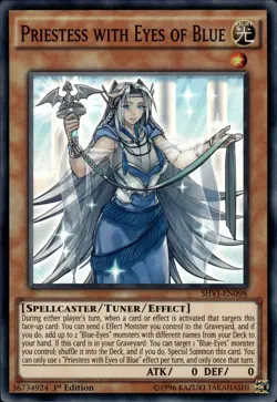 Priestess With Eyes Of Blue - Super Rare 1st Edition SHVI-EN098 - NM - YuGiOh - Image 1