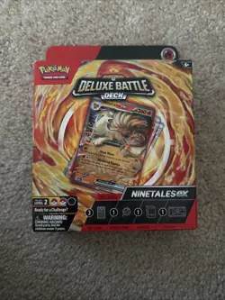 Pokemon TCG Ninetales ex Deluxe Battle Deck 60 Cards Playmat Deck Box Coin Foil - Image 1
