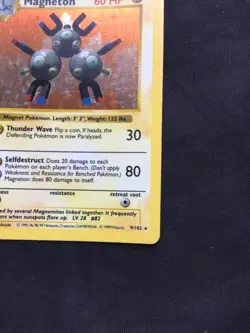Pokemon Cards: Base Set 1st Edition Rare Holo: Magneton 9/102 - Image 5