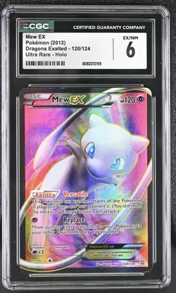 CGC 6 Mew EX 2012 Dragons Exalted 120/124 Ultra Rare Holo Pokemon Card - Image 1