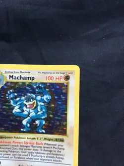 Pokemon Cards: Base Set Shadowless Rare Holo: Machamp 8/102 - Image 4
