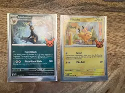 Pokemon Pikqchu & Umbreon Special Halloween Edition 🎃 Card Lot With Sleeves - Image 1