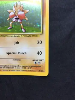Pokemon Cards: Base Set Rare Holo: Hitmonchan 7/102 - Image 5