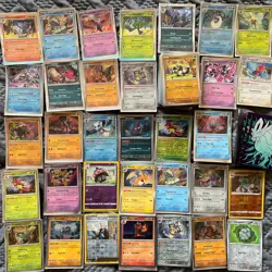 Amazing Pokemon Holo-Reverse Holo 105 Card Lot With Sleeves - 2021-2024 - Image 1