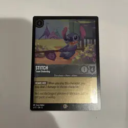 Stitch - Team Underdog Disney Lorcana Promo Cards Cold Foil 6/P2 EN5 - Image 1