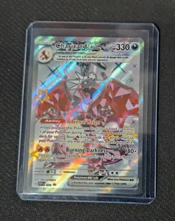 Pokemon TCG Charizard EX SVP Black Star Promo 074 Rare Holo Card Paldean Fates - Image 1