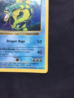 Pokemon Cards: Base Set Shadowless Rare Holo: Gyarados 6/102 - Image 5