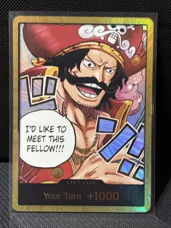 One Piece Card Don!! Gol D. Roger Gold ENGLISH OP13 Carrying on His Will GOLD - Image 1