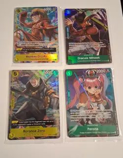 One Piece TCG Illustration Box Volume 3&4 PROMO CARDS (SET OF 4) - Image 1