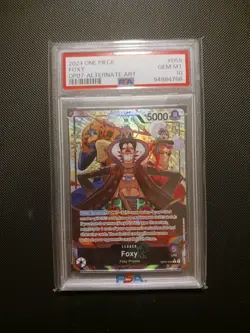 One Piece Card Game TCG Foxy OP07-059 Alt Art Leader PSA 10 - Image 1