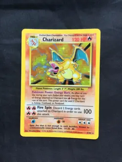 Pokemon Cards: Base Set Rare Holo: Charizard 4/102 - Image 1