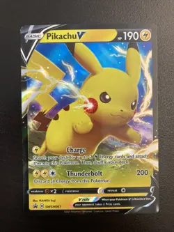 Pikachu V SWSH061 Black Star Promo Pokemon Card-NM New - Image 2