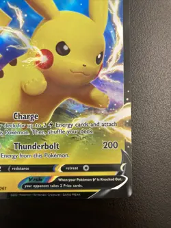 Pikachu V SWSH061 Black Star Promo Pokemon Card-NM New - Image 5