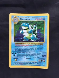 Pokemon Cards: Base Set Shadowless Rare Holo: Blastoise 2/102 - Image 1