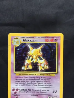 Pokemon Cards: Base Set Rare Holo: Alakazam 1/102 - Image 2