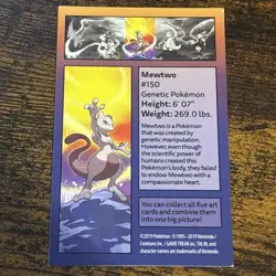 Pokemon Kanto Power Mini Tin Art Card Mewtwo Puzzle Panel 3 - Image 3