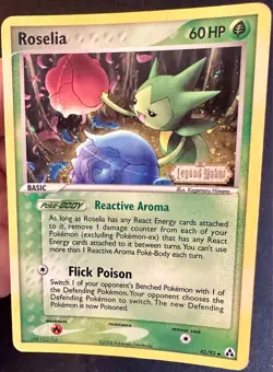 Roselia SWIRL! 42/92 2006 EX Legend Maker Set Pokemon Card TCG Reverse Holo - Mp - Image 2