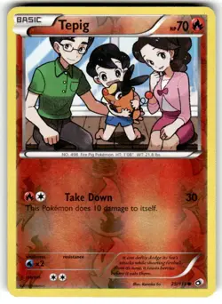 Tepig 25/113 Reverse Holo Legendary Treasures Pokemon Card LP - Image 1