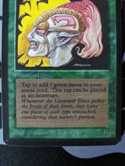 Llanowar Elves ~ Alpha [Near Mint][Magic MTG] - Image 3