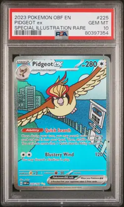 2023 POKEMON OBF EN-OBSIDIAN FLAMES SPECIAL ILLUSTRATION RARE PIDGEOT EX PSA 10 - Image 1