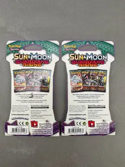 Lot of 2 Pokemon TCG Sun and Moon Guardians Rising Sleeved Booster Pack - Image 2
