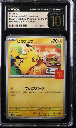 CGC 10 Pristine Pokemon Pikachu 020/m-p Mcdonald's Promotion 2025 Japanese - Image 1
