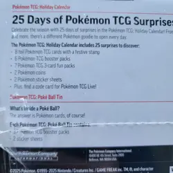 Pokemon 2025 Holiday Calendar With Poke Ball Costco Exclusive Factory Sealed x2 - Image 4