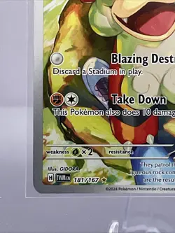 Pokemon TCG Rare Hisuian Growlithe Twilight Masquerade IR 181/167 NM - Image 5