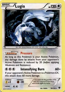 Pokemon TCG Lugia Fates Collide 78/124 Exclusive Cracked Ice Holo Rare LPLugia R - Image 1