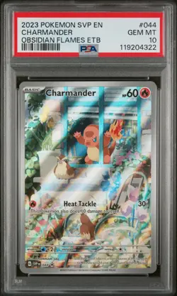 2023 POKEMON SVP EN-SV BLACK STAR PROMO #044 CHARMANDER PSA 10 - Image 1