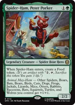 Spider-Ham, Peter Porker -Foil Near Mint MTG Promos: Prerelease Cards - Image 1