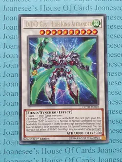 COTD-EN040 D/D/D Gust High King Alexander Rare Yu-Gi-Oh Card 1st Edition New - Image 1