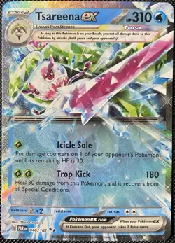 Tsareena ex 046/182 Sv04: Paradox Rift Holo - Pokemon Card - Image 1