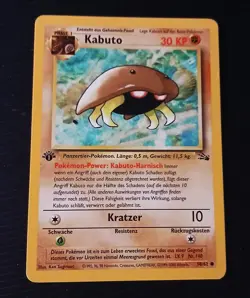 POKEMON TCG KARTE # CARD # KABUTO # 50/62 # 1ST # 1 EDITON # FOSSIL # DEUTSCH - Image 1
