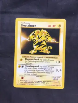 Pokemon Cards: Base Set Shadowless Rare: Electabuzz 20/102 - Image 1