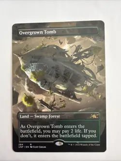 Overgrown Tomb (Borderless) Unfinity Regular MTG NM Magic Card - Image 1