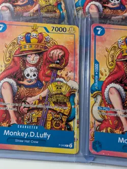 Monkey D. Luffy Alt Art P-043 2nd Anniversary Promo One Piece TCG -10 cards LP - Image 5