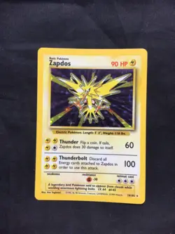 Pokemon Cards: Base Set Rare Holo: Zapdos 16/102 - Image 1