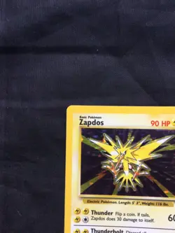 Pokemon Cards: Base Set Rare Holo: Zapdos 16/102 - Image 3