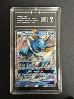 Vaporeon GX SM172 - Pokemon Sun & Moon Promo Ultra Rare Card - TAG 9 - Image 1