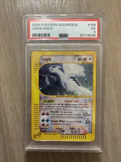 Pokemon 2003 Aquapolis #149 Lugia Holo Card PSA 5 - Image 1