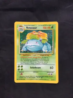 Pokemon Cards: Base Set Rare Holo: Venusaur 15/102 - Image 1