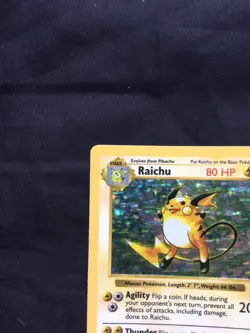 Pokemon Cards: Base Set Shadowless Rare Holo: Raichu 14/102 - Image 3