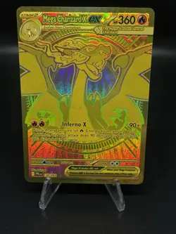 Charizard X Ex 130/094 Phantasmal Flames Mega Hyper Rare Gold Pokemon Card NM - Image 1