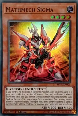 MYFI-EN001 MATHMECH SIGMA SUPER RARE 1ST EDITION YuGiOh CARD - Image 1